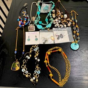 8 necklaces Chicos and Lia Sophia 7 pairs of earrings.